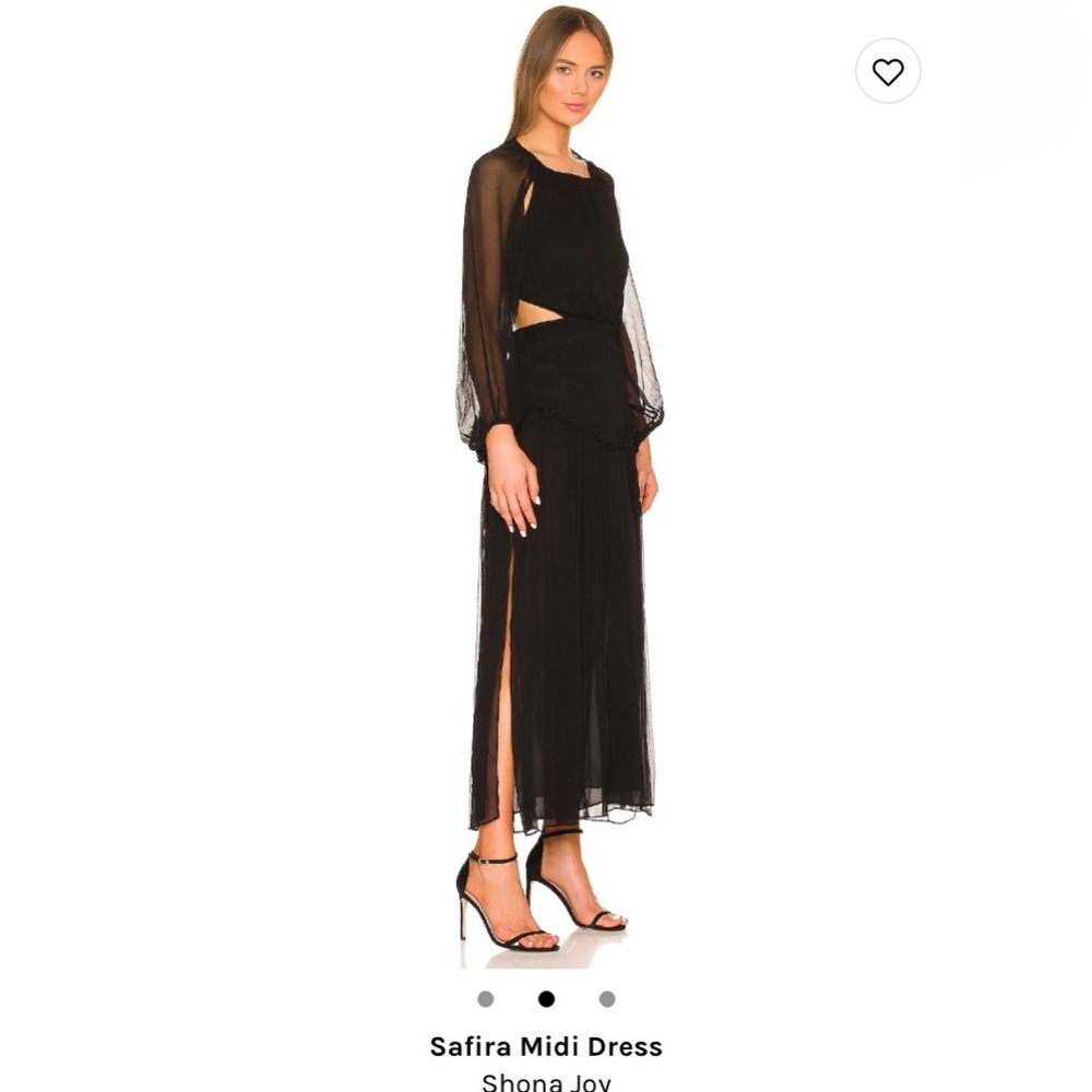 Black Shona joy Safira midi dress size 4